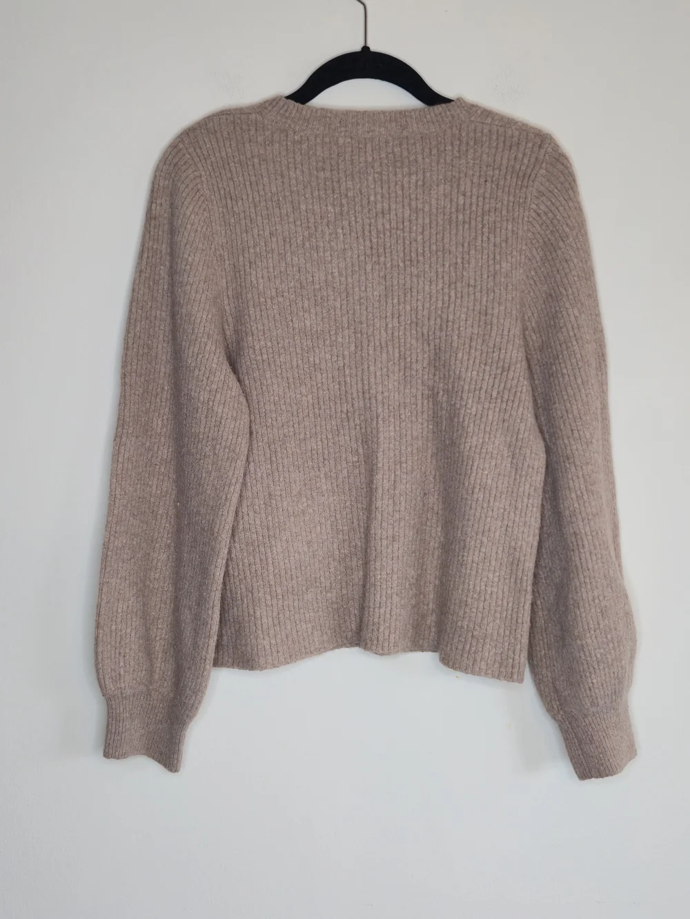 J. Crew Factory Women’s Crewneck Ribbed Textured Sweater in Tan